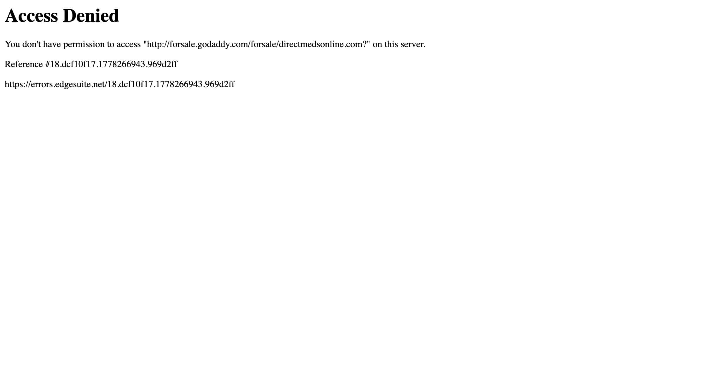 Screenshot of the directmeds homepage as of 2026-05-08