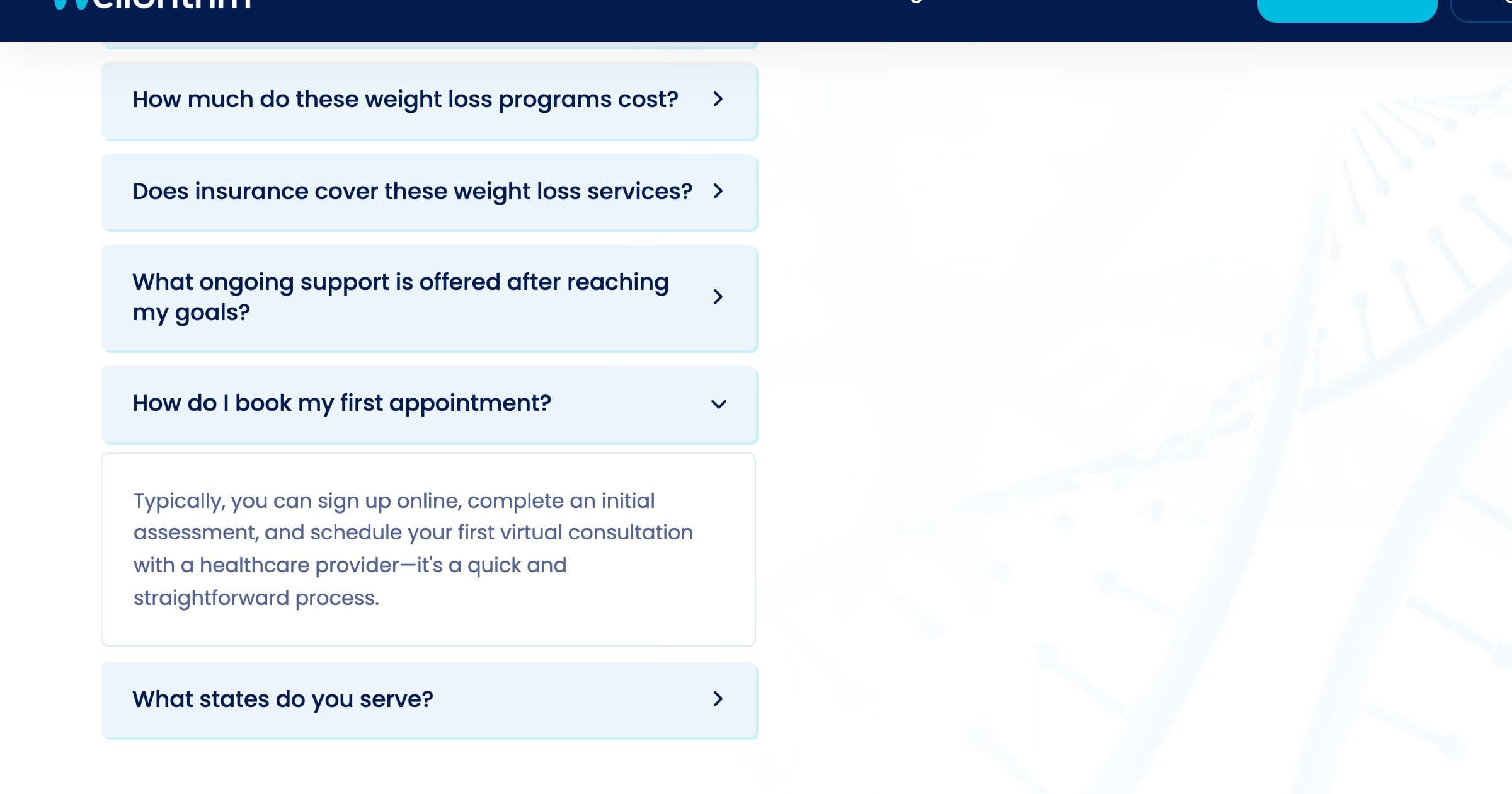 Screenshot of the wellorithm homepage as of 2026-05-08